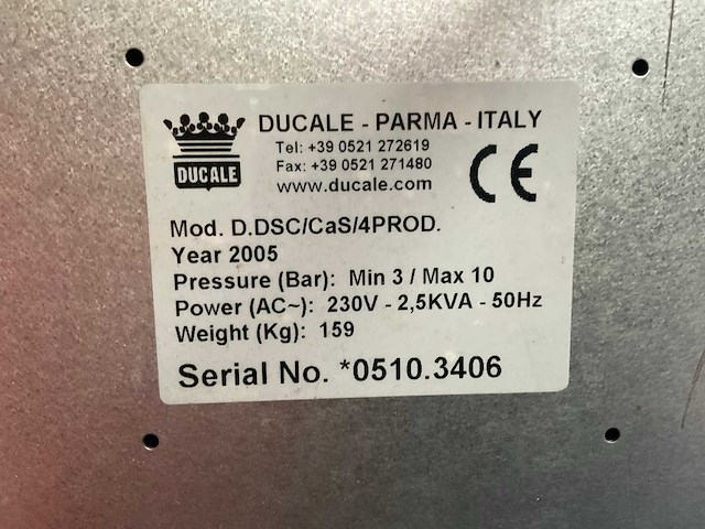 Ducale parma d.dsc/cas/4prod soep machine - afbeelding 5 van  8