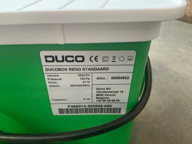 Ducobox reno standaard bd ventilatie box - afbeelding 4 van  5
