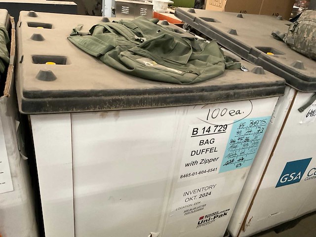 Duffel bag with zipper (10x) - afbeelding 2 van  5