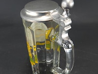 Duitse bierkroes met tinnen deksel - afbeelding 3 van  5