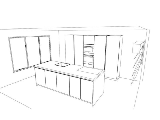 Duitse keuken - antraciet lak mat - keukenopstelling - afbeelding 13 van  34