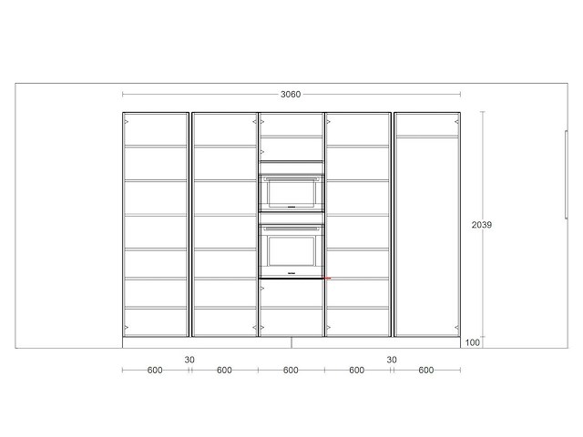Duitse keuken - antraciet lak mat - keukenopstelling - afbeelding 6 van  27