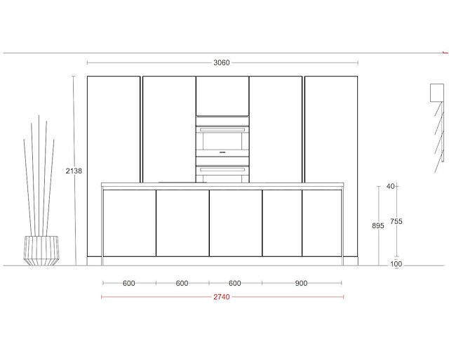Duitse keuken - antraciet lak mat - keukenopstelling - afbeelding 8 van  34