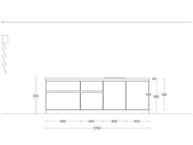 Duitse keuken - antraciet lak mat - keukenopstelling - afbeelding 9 van  34