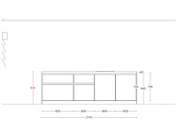 Duitse keuken - antraciet lak mat - keukenopstelling - afbeelding 9 van  34