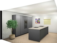 Duitse keuken - antraciet lak mat - keukenopstelling - afbeelding 11 van  34