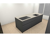 Duitse keuken antraciet lak mat eilandkeuken - afbeelding 36 van  38