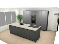 Duitse keuken antraciet lak mat eilandkeuken - afbeelding 13 van  38