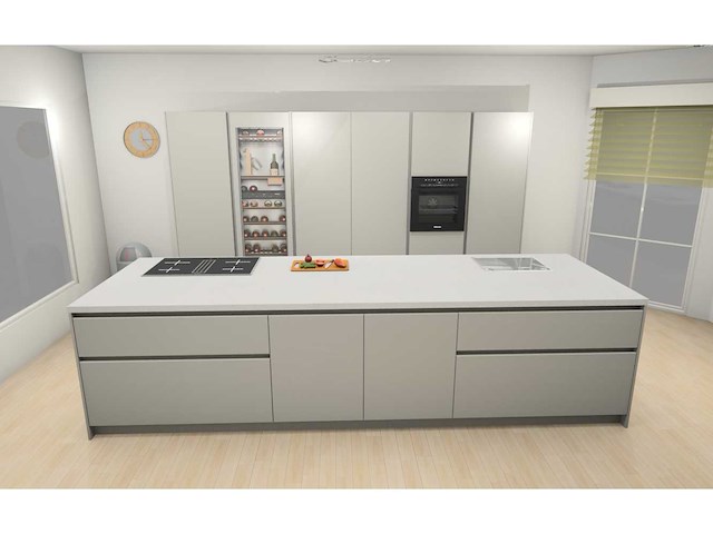 Duitse keuken kasjmier mat lak eiland keuken - afbeelding 10 van  31