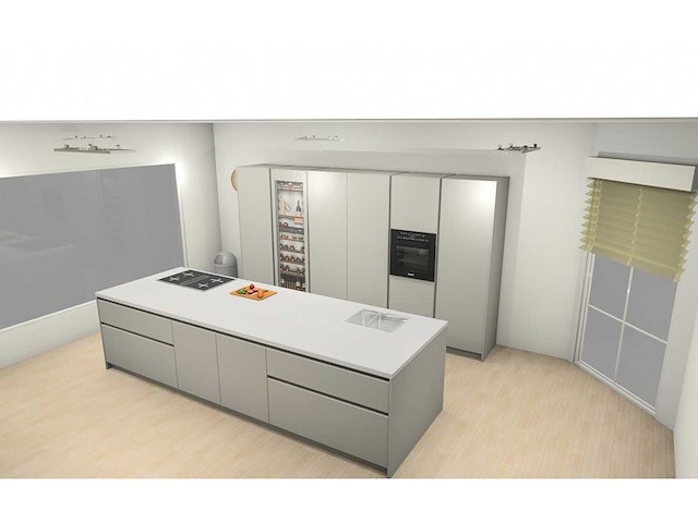 Duitse keuken kasjmier mat lak eiland keuken - afbeelding 19 van  31