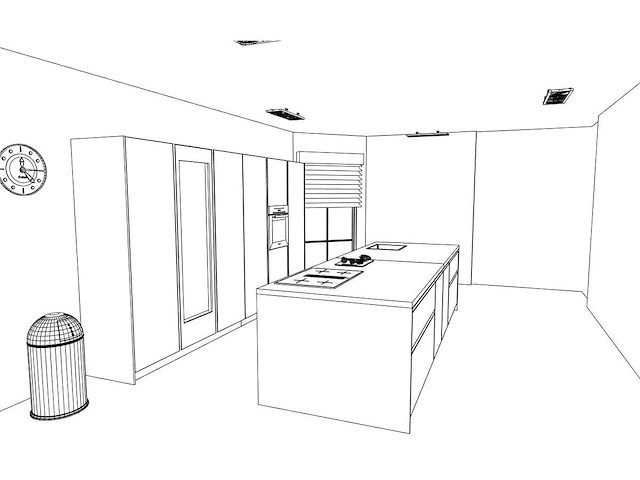 Duitse keuken kasjmier mat lak eiland keuken - afbeelding 6 van  32