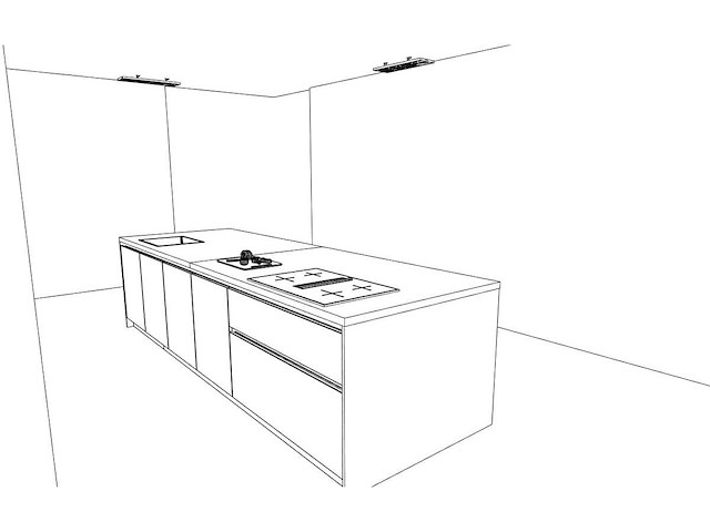 Duitse keuken kasjmier mat lak eiland keuken - afbeelding 5 van  39