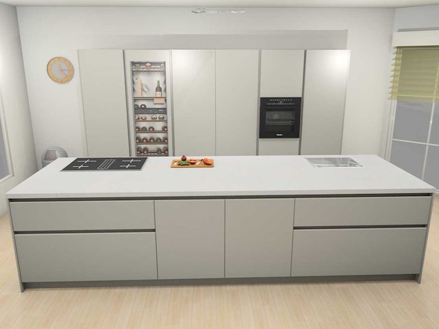 Duitse keuken kasjmier mat lak eiland keuken - afbeelding 22 van  39