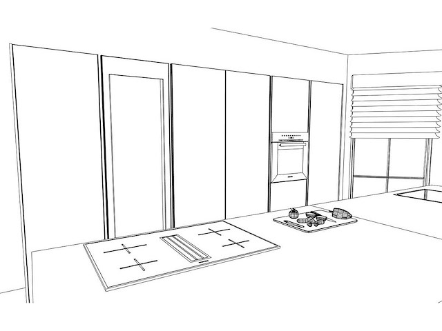 Duitse keuken kasjmier mat lak eiland keuken - afbeelding 10 van  39