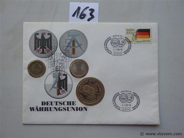 Duitse marken met envelop/postzegel - afbeelding 1 van  3