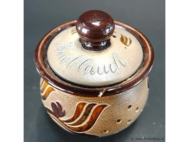 Duitse vintage keramische dekselpot - afbeelding 3 van  5