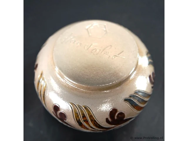 Duitse vintage keramische dekselpot - afbeelding 5 van  5