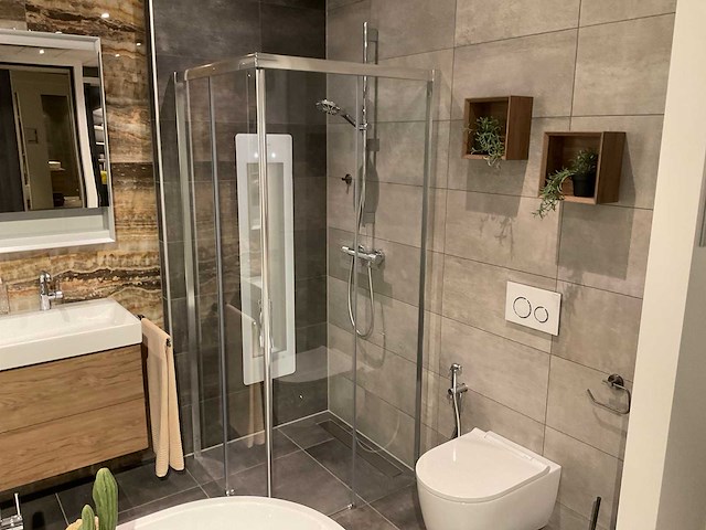 Duka douchecabine hoekinstap met schuifdeuren - afbeelding 1 van  4