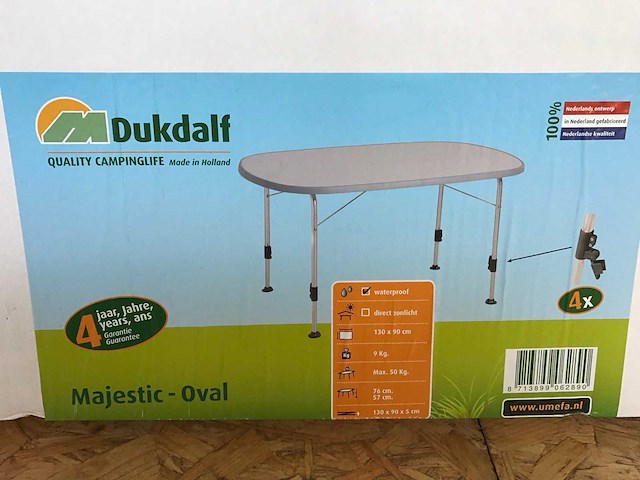 Dukdalf majestic-oval campingtafel - afbeelding 3 van  4