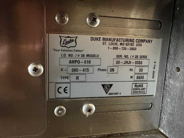 Duke - ahpo-618 - brood oven - afbeelding 3 van  15