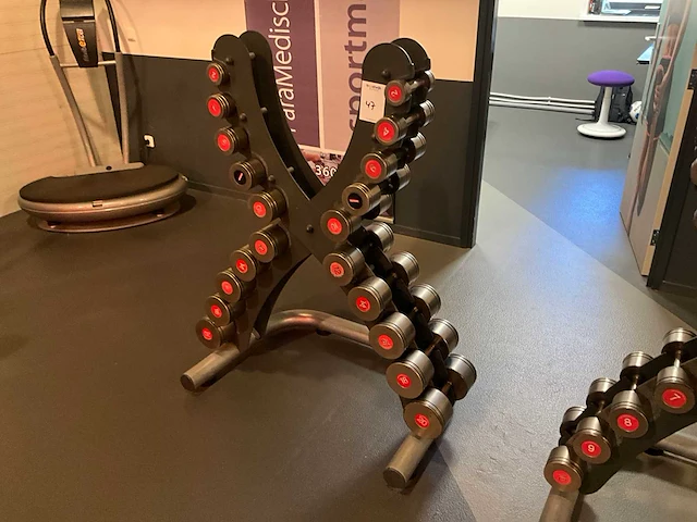 Dumbbellset met rek - afbeelding 1 van  6