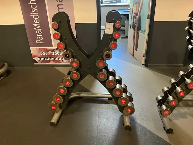 Dumbbellset met rek - afbeelding 2 van  6