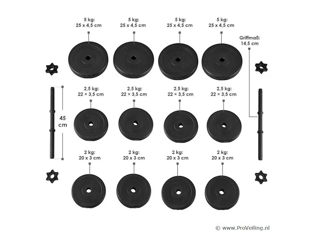 Dumbells 40 kilo - afbeelding 11 van  14
