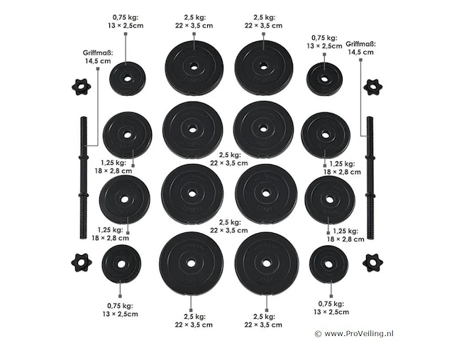 Dumbellset 30 kilo - afbeelding 7 van  12