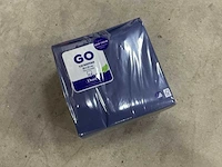 Duni donkerblauw doos á 16x125 stuks servetten (2x)