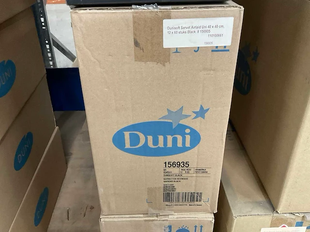 Duni dunisoft black doos á 12x60 stuks servetten (2x) - afbeelding 3 van  3