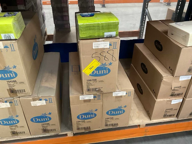 Duni dunisoft elwin kiwi doos á 12x60 stuks servetten (3x) - afbeelding 2 van  3