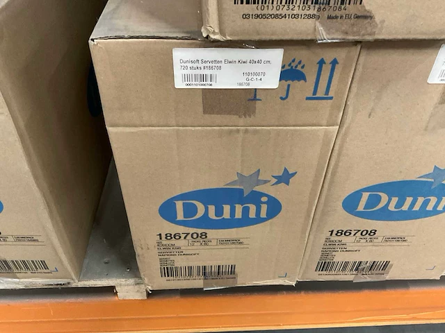 Duni dunisoft elwin kiwi doos á 12x60 stuks servetten (3x) - afbeelding 3 van  3
