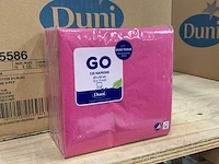Duni fuchsia doos á 16x125 stuks servetten (2x)