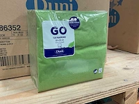 Duni leaf green doos á 16x125 stuks servetten (2x)