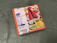 Duni mandarin doos á 10x125 stuks servetten (3x)