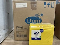 Duni yellow doos á 16x125 stuks servetten (2x) - afbeelding 3 van  3