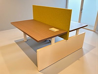 Duo bureau (160x168 cm) voorzien van akoestisch scherm - afbeelding 1 van  3