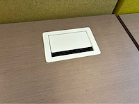 Duo bureau (160x168 cm) voorzien van akoestisch scherm - afbeelding 3 van  3