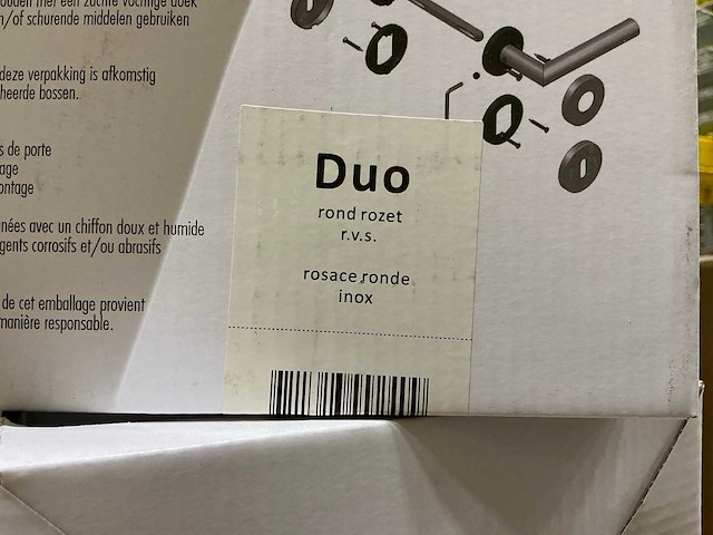 Duo rond rozet deurbeslag (66x) - afbeelding 2 van  2
