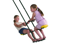 Duo schommel voor rondhout - 100x23,5x200 cm - afbeelding 1 van  3