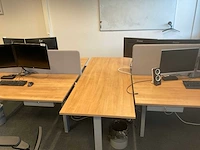 Duo zit-sta bureau (2x) met 1 los bureau. - afbeelding 6 van  8