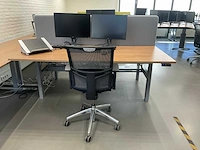 Duo zit-sta bureau en bureaustoelen - afbeelding 9 van  9