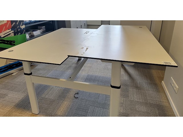 Duo zit-sta bureau met afvalscheidingskast - afbeelding 2 van  7