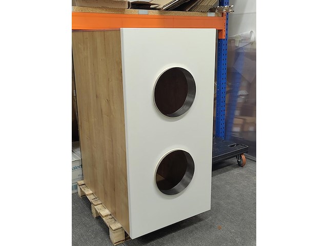 Duo zit-sta bureau met afvalscheidingskast - afbeelding 5 van  7