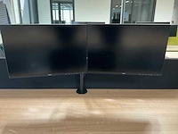 Duo zit-sta werkplek met monitoren en bureaustoelen - afbeelding 3 van  7