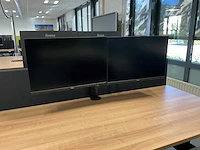 Duo zit-sta werkplek met monitoren en bureaustoelen - afbeelding 6 van  7
