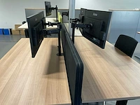 Duo zit-sta werkplek met monitoren en bureaustoelen - afbeelding 7 van  7