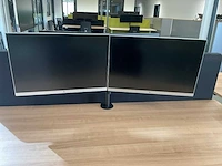 Duo zit-sta werkplek met monitoren - afbeelding 3 van  7