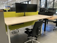 Duo zit-sta werkplek met monitoren - afbeelding 1 van  7