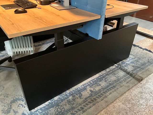 Duo zit/sta bureau 160x170cm - elektrisch verstelbaar v.v. geheugen en akoestisch paneel - afbeelding 4 van  5